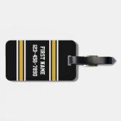 Black Gold Football Jersey Bagagelabel (Achterkant horizontaal)