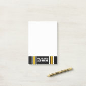 Black Gold Football Jersey Post-it® Notes (Op bureau)
