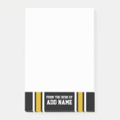 Black Gold Football Jersey Post-it® Notes (Voorkant)