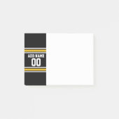 Black Gold Football Jersey Post-it® Notes (Voorkant)