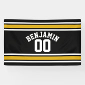 Black Gold Football Jersey Spandoek (Horizontaal)