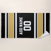 Black Gold Football Jersey Strandlaken (Voorkant)