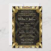 Black Gold Funky Glam Couple Shower Invitation (Dos)