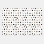 Black Gold Glam Gift Treft Pattern Kerstmis Inpakpapier Vel (Voorkant 2)