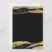 Black Gold Glitter 21e verjaardag Kaart (Achterkant)
