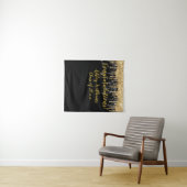 Black Gold Glitter Afstuderen Photo Booth Backdrop Wandkleed (In Situ (horizontaal))