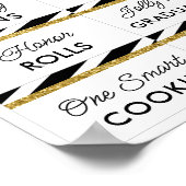 Black Gold Glitter Afstuderen Snoep Bar Poster (Hoek)