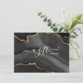 Black Gold Glitter Agate Business Cadeaubon (Staand voorkant)