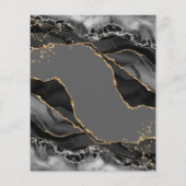 Black Gold Glitter Agate Wedding (Achterkant)