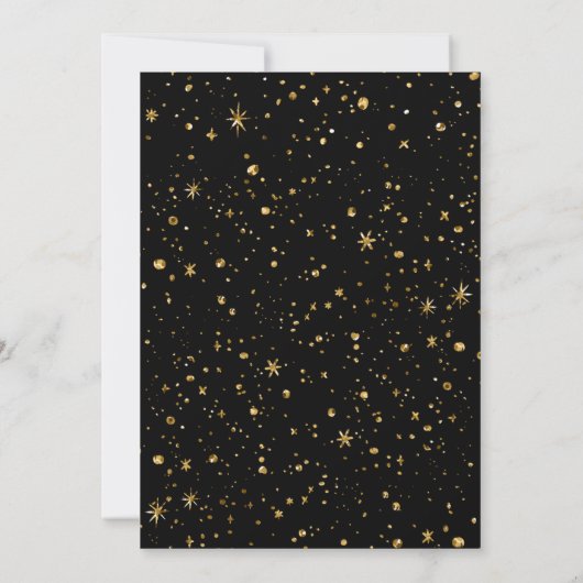 Black & Gold Glitter MERCI (Dos)