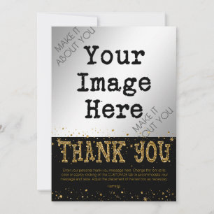 Black & Gold Glitter MERCI