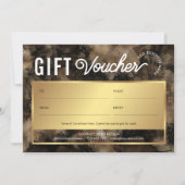 Black Gold Glitter Watercolor Spa Gift Certificate (Voorkant)