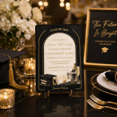 Black Gold Graduation Arch Invitation