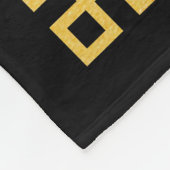 Black & Gold Greek Key Monogrammen Fleece Deken (Hoek)