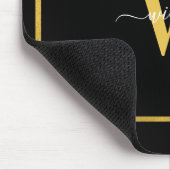 Black & Gold Greek Key Monogrammen Muismat (Hoek)