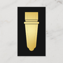Black & Gold Hair Clipper Barbershop Visitekaartje