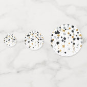 Black Gold Happy New Year Confetti (Devant)