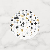 Black Gold Happy New Year Confetti (Petit recto)