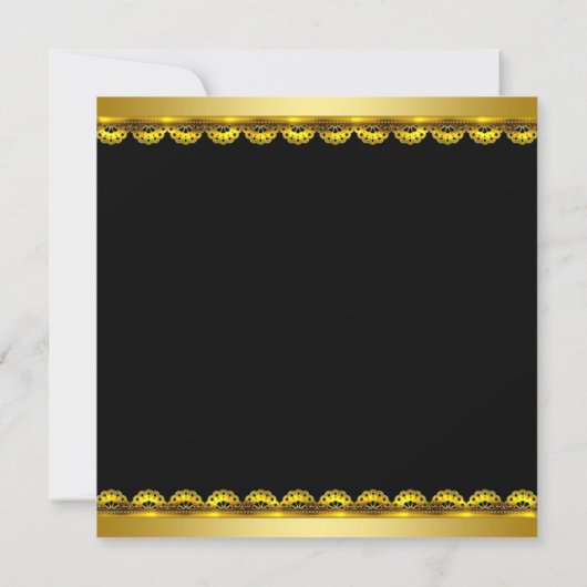 Black Gold High Heels Verjaardagsfeestje Kaart (Achterkant)