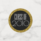 Black, Gold High School Reunion Confetti (Kleine voorkant)