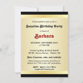 Black & Gold - Invitation surprise du 50e annivers (Dos)