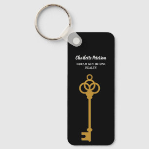  Black & Gold Key Real Estate Agent Sleutelhanger
