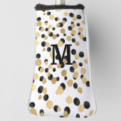 BLACK GOLD LEOPARD CUSTOM Personalized Golf Hoesje Golfheadcover (Draai 90)
