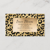 Black Gold Leopard Print Weddenschap Visitekaartje (Achterkant)