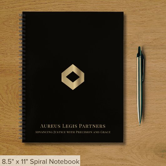 Black Gold Logo Carnet d'affaires