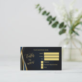 Black gold Logo Raffle Enter to Win Ticket (Debout devant)