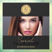 Black Gold Logo Social Media Makeup Studio Raamsticker (Vel 3)