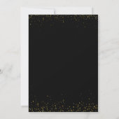Black Gold Luxury Anniversaire Invitation (Dos)