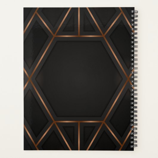 Black Gold Luxury Moderne Minimal Abstrait (Dos)