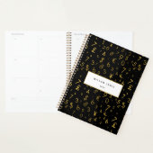 Black Gold Luxury Numéros Devise Symboles Motif (Devant avec enveloppe)