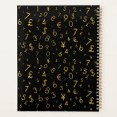Black Gold Luxury Numéros Devise Symboles Motif (Dos)