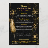 Black & Gold Luxury Sparkle Dinner Menu Template (Devant)