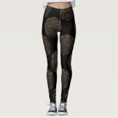 Black Gold Mandalas Pattern | Zen Boho Yoga Pants Leggings (Voorkant)