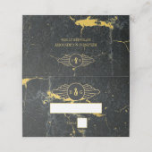 Black Gold Marble Art Deco Wedding (Buitenkant ongevouwen)