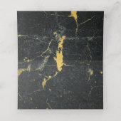 Black Gold Marble Art Deco Wedding (Binnenkant ongevouwen)
