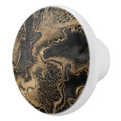 Black Gold Marble  Keramische Knop (Rechts)
