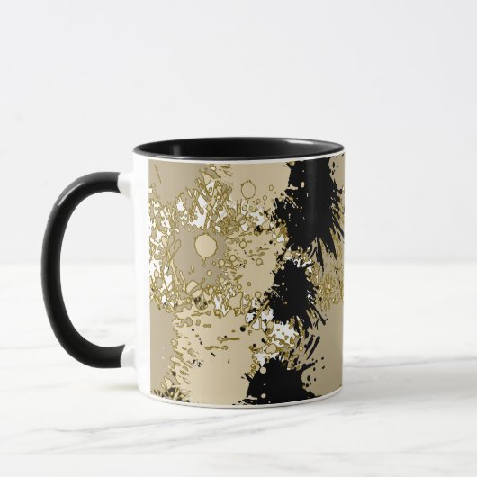 Black & Gold Marble Mug — Art in Every Sip (Gauche)