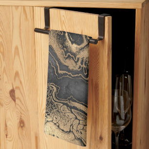 Black Gold Marble  Theedoek