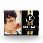 Black Gold Masculine Afstuderen Fotoblokken (Voorkant)