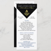 Black Gold Masonic Installation Program Sjabloon (Voorkant / Achterkant)
