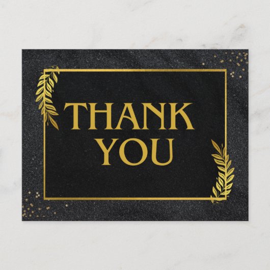 Black & Gold merci carte postale (Devant)