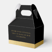 Black Gold Metallic Stripe XOXO Hartelijk dank Bedankdoosjes (Achterkant)