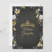 Black & Gold Mexicaine Charra Mis XV Invitation An (Dos)