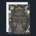 Black & Gold Mexicaine Charra Mis XV Invitation An<br><div class="desc">Black & Gold Mexicaine Charra Mis XV Invitation Anos</div>