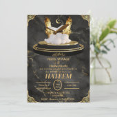 Black & Gold mignon musulman Kid Ameen Invitation (Debout devant)
