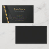 Black Gold | Minimale moderne beroepsbeoefenaars Visitekaartje (Voorkant / Achterkant)